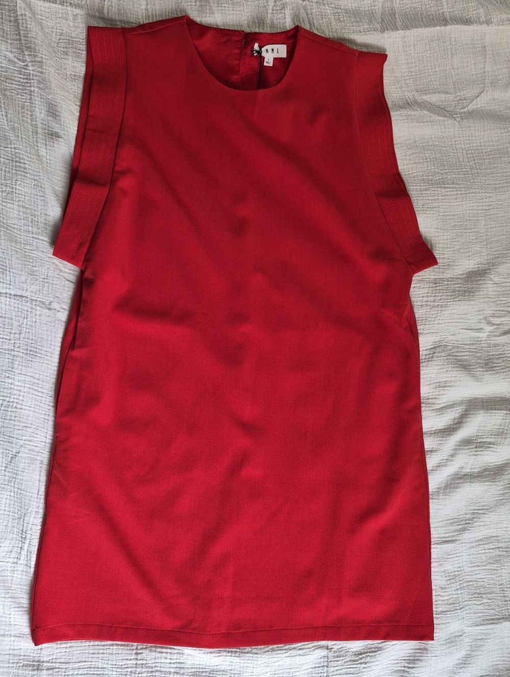THML Solid Sleeveless Shift Dress, Red, Large, NWT